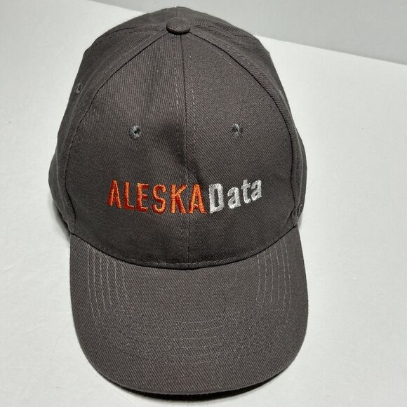 Aleska Data Men's Hat Adjustable Strap Ball Cap Baseball Gray Orange White - Picture 3 of 8